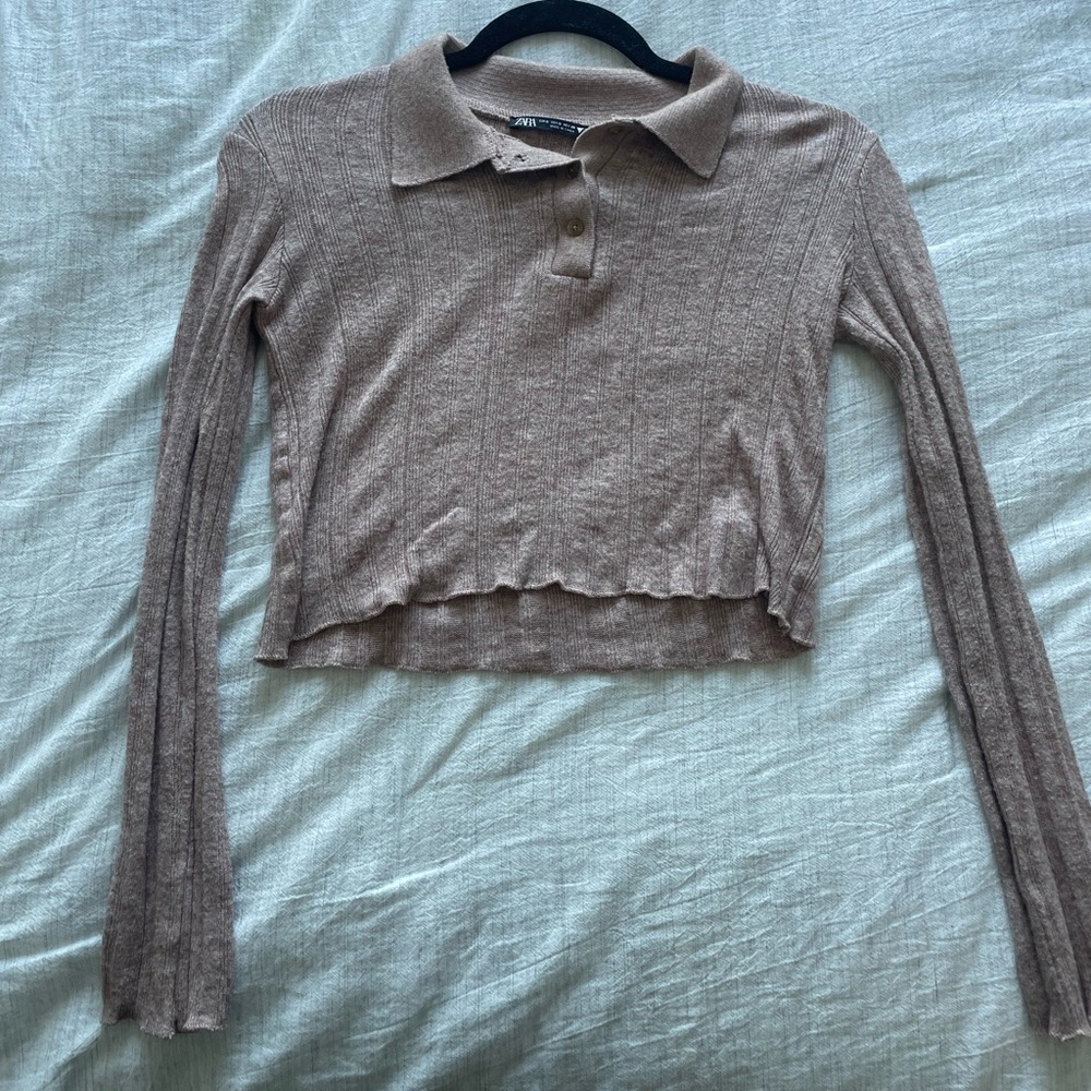 Zara light brown top